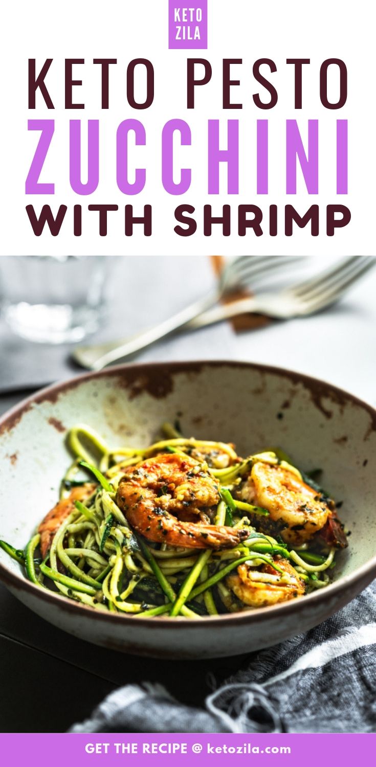 Keto Zucchini Pesto Noodles with Shrimp A Low Carb Pasta Alternative